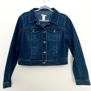 Per Se Blue Denim Jacket size L juniors